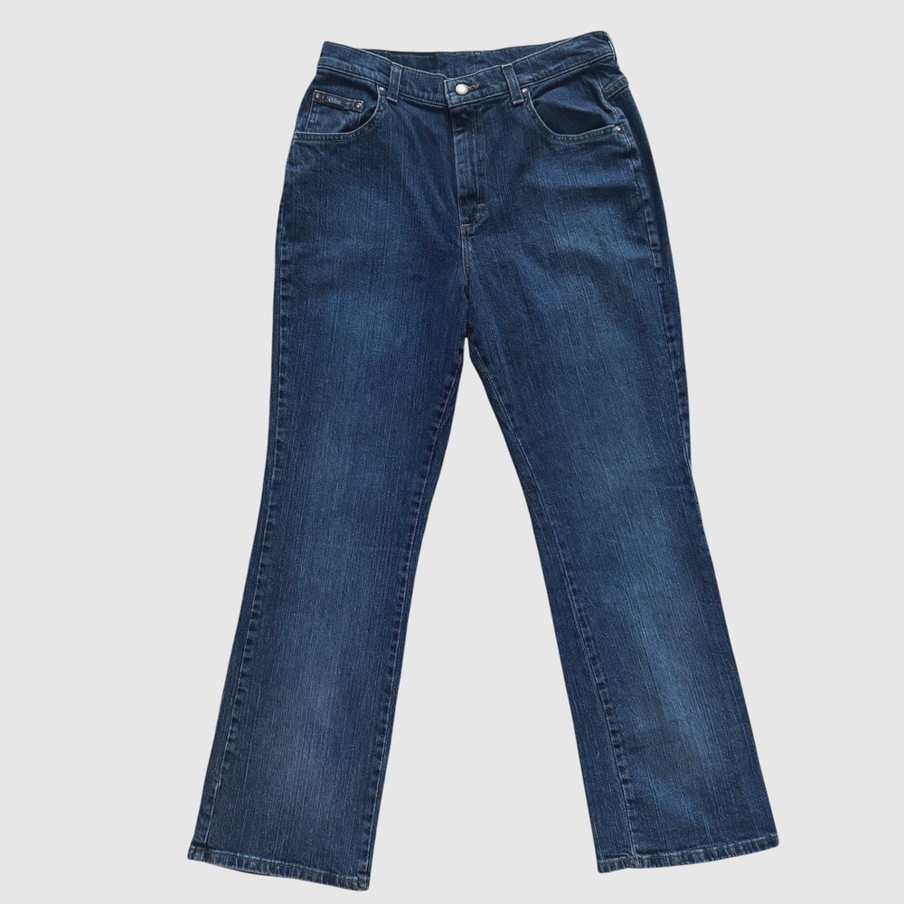 Vintage Riders Lee Womens High Rise Straight Leg mom Jeans Dark Wash Sz 10 30x30